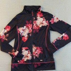 Joules Floral Athletic Zip Up Size Small
